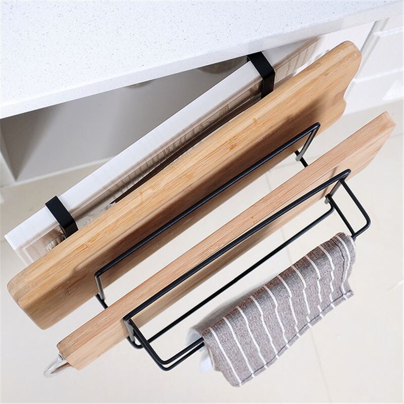 Kitchen Double Layer Towel Rack Hanging Holder