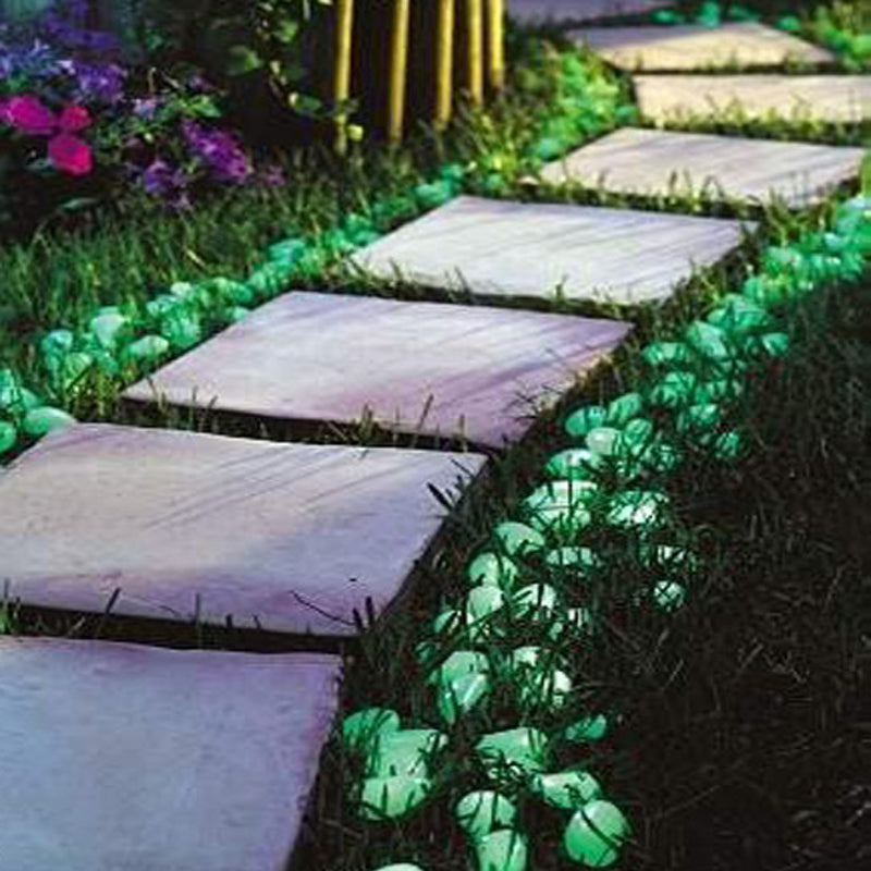 Solar Powered Glow in the Dark Garden Pebbles Garden Décor