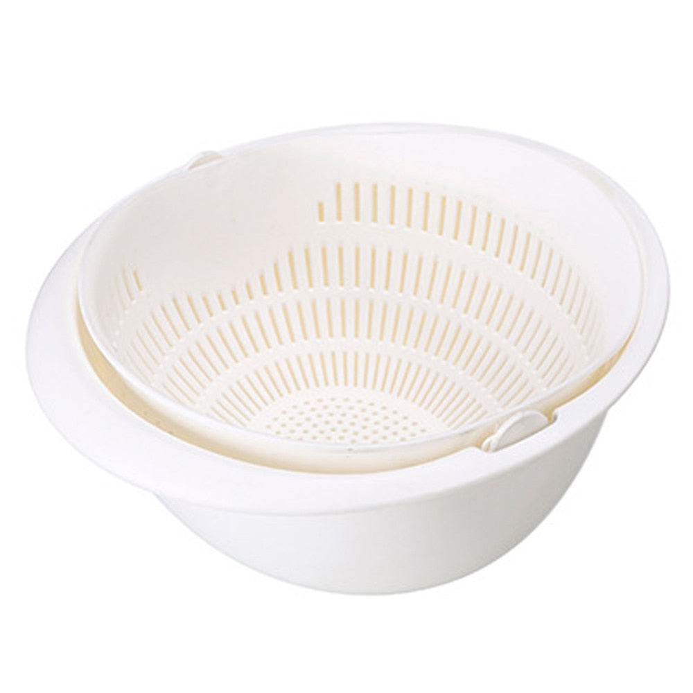 Portable fruit and vegetable cleaning basket