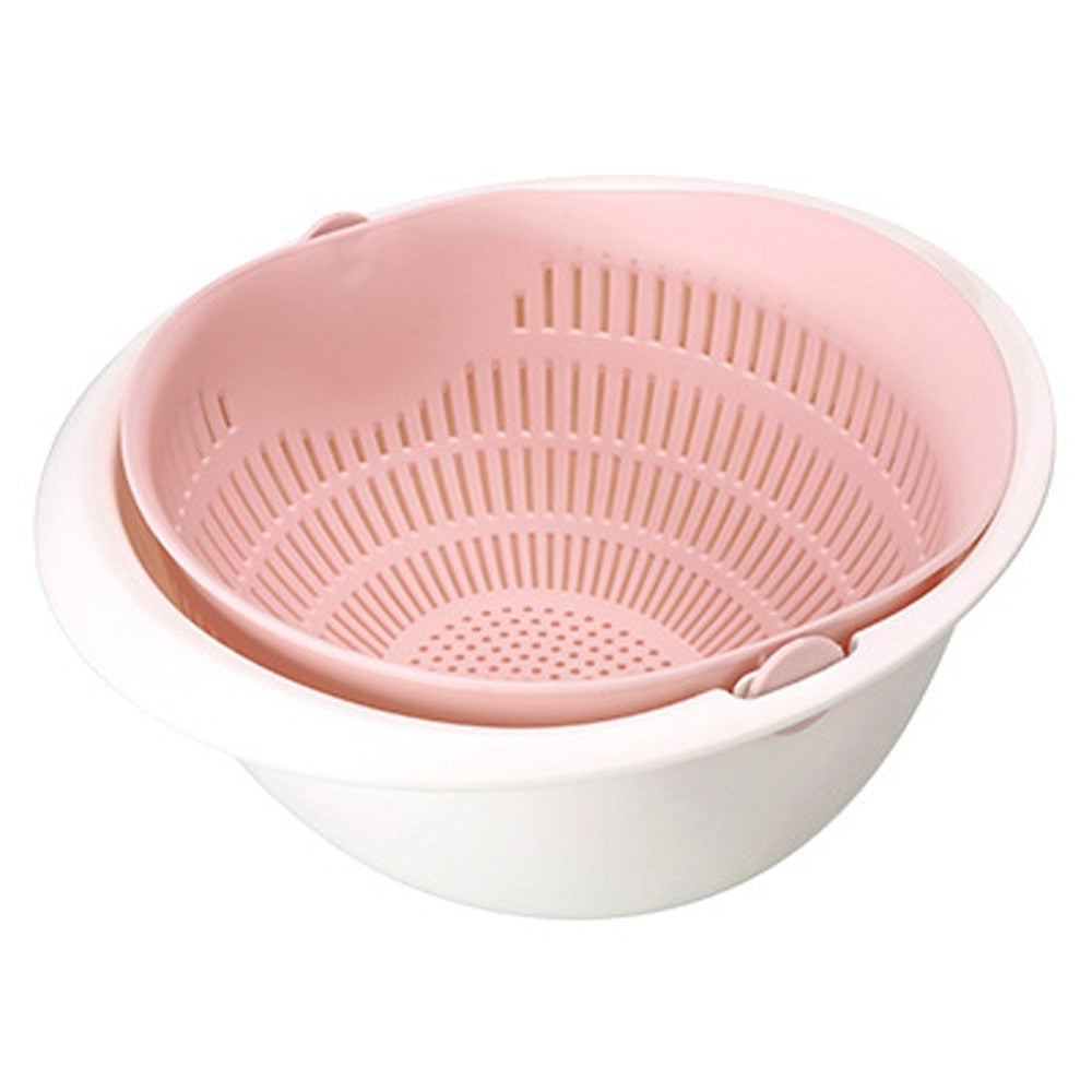 Portable fruit and vegetable cleaning basket