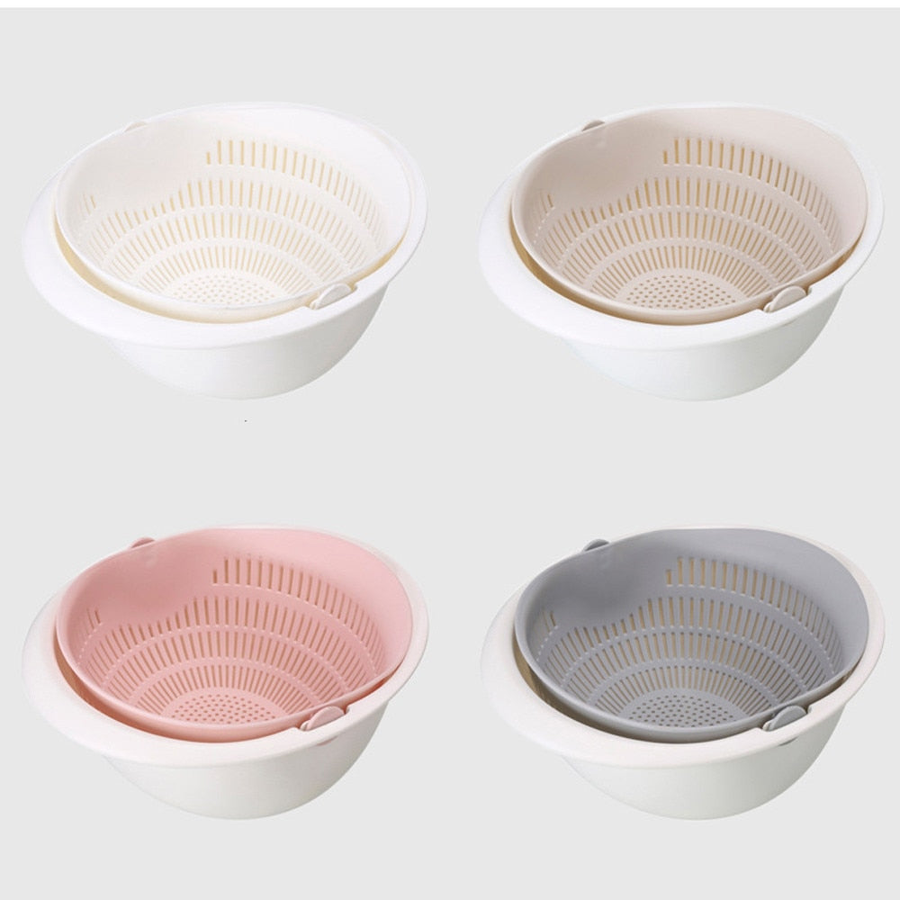 Portable fruit and vegetable cleaning basket