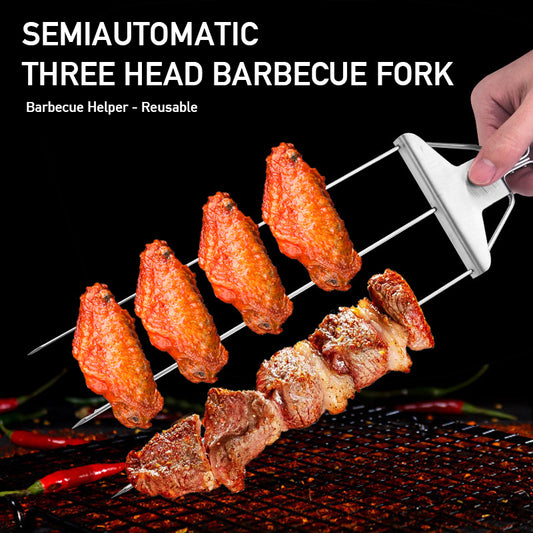 Stainless Steel Barbecue Grill Fork